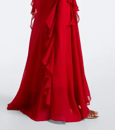 DE LA VALI Mayara ruffled georgette gown | Thumbnail 6 DE LA VALI Mayara ruffled georgette gown | Thumbnail 6