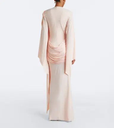DE LA VALI Perisa draped caped jersey maxi dress | Thumbnail 6 DE LA VALI Perisa draped caped jersey maxi dress | Thumbnail 6