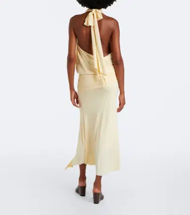 DE LA VALI Vida draped jersey midi dress | Thumbnail 3 DE LA VALI Vida draped jersey midi dress | Thumbnail 3