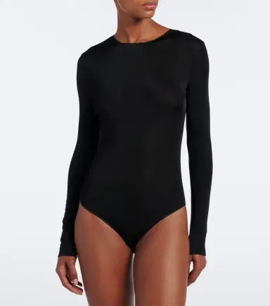 Saint Laurent Open-back jersey bodysuit | Thumbnail 7 Saint Laurent Open-back jersey bodysuit | Thumbnail 7