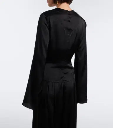 Isabel Marant Neame draped satin top | Thumbnail 4 Isabel Marant Neame draped satin top | Thumbnail 4