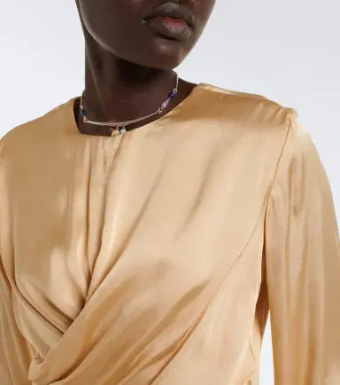 Isabel Marant Neame draped satin top | Thumbnail 3 Isabel Marant Neame draped satin top | Thumbnail 3