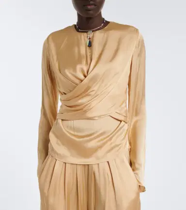 Isabel Marant Neame draped satin top | Thumbnail 4 Isabel Marant Neame draped satin top | Thumbnail 4