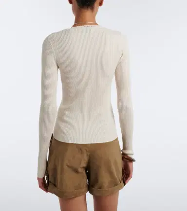 Isabel Marant Selenie ribbed-knit silk and cotton sweater | Thumbnail 4 Isabel Marant Selenie ribbed-knit silk and cotton sweater | Thumbnail 4