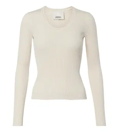 Isabel Marant Selenie ribbed-knit silk and cotton sweater | Thumbnail 1 Isabel Marant Selenie ribbed-knit silk and cotton sweater | Thumbnail 1