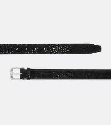 George Cleverley Croc-effect patent leather belt | Thumbnail 2 George Cleverley Croc-effect patent leather belt | Thumbnail 2