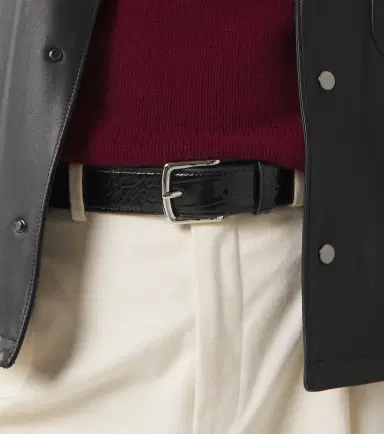 George Cleverley Croc-effect patent leather belt | Thumbnail 4 George Cleverley Croc-effect patent leather belt | Thumbnail 4