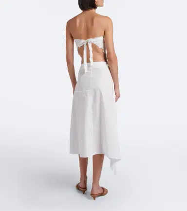 SIR. Klara asymmetric cotton midi skirt | Thumbnail 4 SIR. Klara asymmetric cotton midi skirt | Thumbnail 4