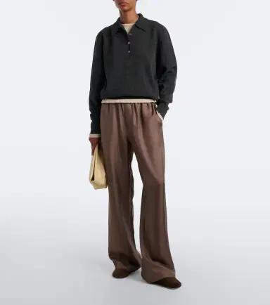 RÓHE Róhe Wool, cashmere, and silk-blend polo sweater | Thumbnail 2 RÓHE Róhe Wool, cashmere, and silk-blend polo sweater | Thumbnail 2