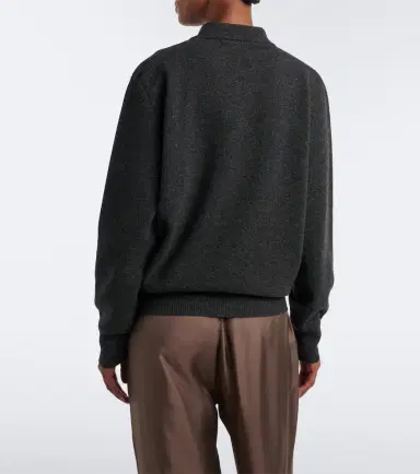 RÓHE Róhe Wool, cashmere, and silk-blend polo sweater | Thumbnail 3 RÓHE Róhe Wool, cashmere, and silk-blend polo sweater | Thumbnail 3