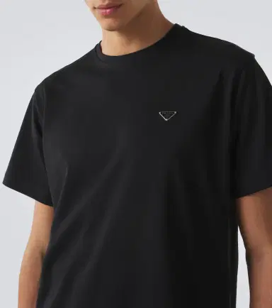 Prada Logo cotton jersey T-shirt | Thumbnail 5 Prada Logo cotton jersey T-shirt | Thumbnail 5