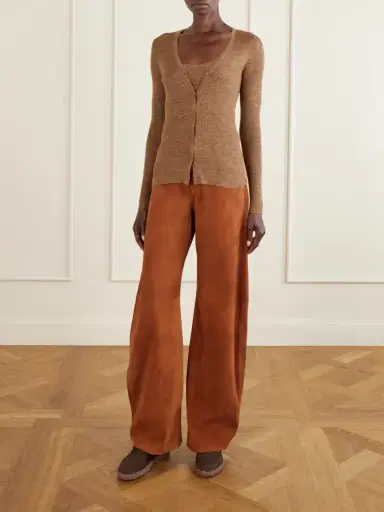 Gabriela Hearst Amoret Suede Wide-leg Pants | Thumbnail 2 Gabriela Hearst Amoret Suede Wide-leg Pants | Thumbnail 2