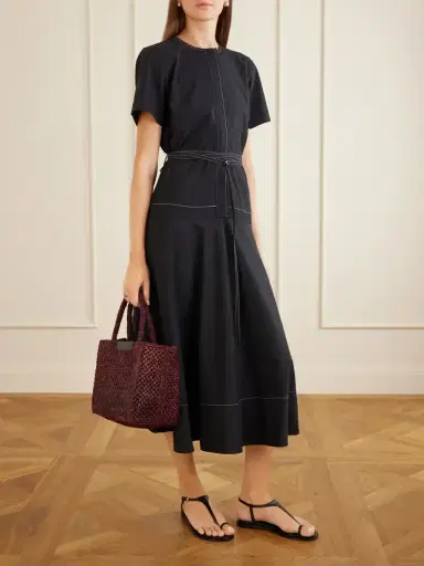 Proenza Schouler White Label Elizabeth Belted Poplin Maxi Dress | Thumbnail 2 Proenza Schouler White Label Elizabeth Belted Poplin Maxi Dress | Thumbnail 2