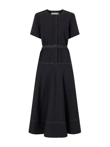 Proenza Schouler White Label Elizabeth Belted Poplin Maxi Dress | Thumbnail 1 Proenza Schouler White Label Elizabeth Belted Poplin Maxi Dress | Thumbnail 1