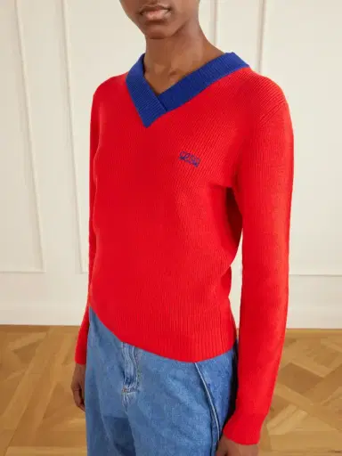 Loewe Logo-embroidered Ribbed-knit Cotton And Wool-blend Sweater | Thumbnail 4 Loewe Logo-embroidered Ribbed-knit Cotton And Wool-blend Sweater | Thumbnail 4