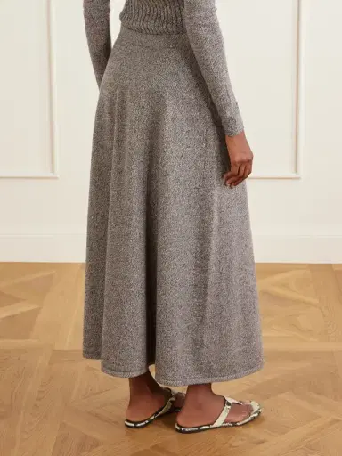The Elder Statesman Knotted Marl Knitted Cashmere Midi Skirt | Thumbnail 4 The Elder Statesman Knotted Marl Knitted Cashmere Midi Skirt | Thumbnail 4