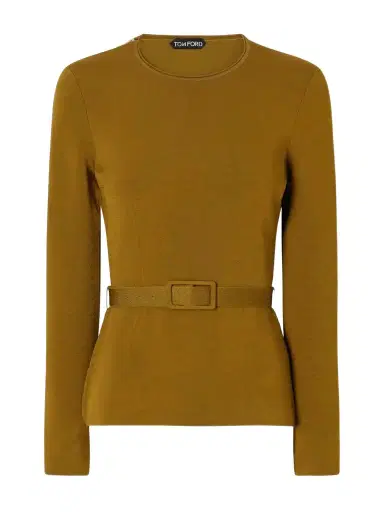 Tom Ford Belted Crepe Blouse | Thumbnail 1 Tom Ford Belted Crepe Blouse | Thumbnail 1