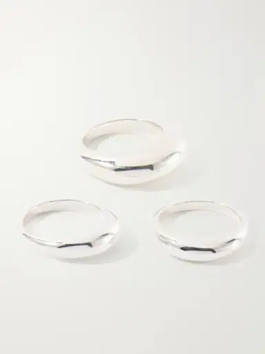 Sophie Buhai Set Of Three Sterling Silver Rings | Thumbnail 4 Sophie Buhai Set Of Three Sterling Silver Rings | Thumbnail 4