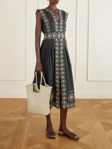 Sea Mirabel Scalloped Embroidered Cotton-voile Midi Dress | Thumbnail 2 Sea Mirabel Scalloped Embroidered Cotton-voile Midi Dress | Thumbnail 2