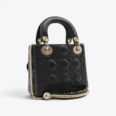 Christian Dior Christian Dior Lady Dior Mini Black Leather Handbag by The Solist | Thumbnail 2 Christian Dior Christian Dior Lady Dior Mini Black Leather Handbag by The Solist | Thumbnail 2