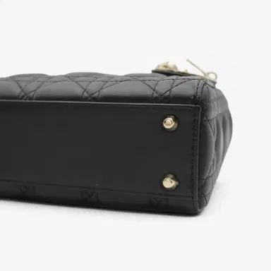 Christian Dior Christian Dior Lady Dior Mini Black Leather Handbag by The Solist | Thumbnail 4 Christian Dior Christian Dior Lady Dior Mini Black Leather Handbag by The Solist | Thumbnail 4