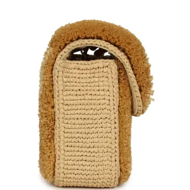 Chanel Chanel Medium "Fluffy Raffia" Flap Bag Beige Raffia Gold Hardware | Thumbnail 3 Chanel Chanel Medium "Fluffy Raffia" Flap Bag Beige Raffia Gold Hardware | Thumbnail 3