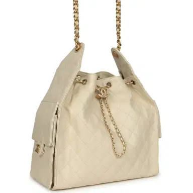 Chanel Chanel Medium 25 Hobo Bag Light Beige Caviar Antique Gold Hardware | Thumbnail 2 Chanel Chanel Medium 25 Hobo Bag Light Beige Caviar Antique Gold Hardware | Thumbnail 2