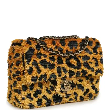 Chanel Chanel Mini Cheetah Print Flap Bag Orange, Black Sequin Gold Hardware | Thumbnail 2 Chanel Chanel Mini Cheetah Print Flap Bag Orange, Black Sequin Gold Hardware | Thumbnail 2