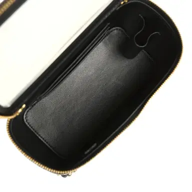Chanel Chanel Small Tortoiseshell Top Handle Vanity Case Black Shiny Lambskin Gold Hardware | Thumbnail 8 Chanel Chanel Small Tortoiseshell Top Handle Vanity Case Black Shiny Lambskin Gold Hardware | Thumbnail 8