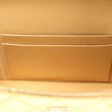 Chanel Chanel Top Handle Long Vanity Case with Chain Gold Metallic Caviar Light Gold Hardware | Thumbnail 9 Chanel Chanel Top Handle Long Vanity Case with Chain Gold Metallic Caviar Light Gold Hardware | Thumbnail 9