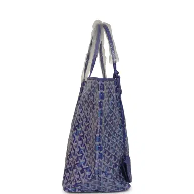 goyard Goyard Goyardine Blueberry Purple Saint Louis GM Tote Palladium Hardware | Thumbnail 3 goyard Goyard Goyardine Blueberry Purple Saint Louis GM Tote Palladium Hardware | Thumbnail 3