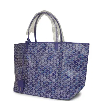 goyard Goyard Goyardine Blueberry Purple Saint Louis GM Tote Palladium Hardware | Thumbnail 5 goyard Goyard Goyardine Blueberry Purple Saint Louis GM Tote Palladium Hardware | Thumbnail 5