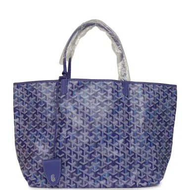 goyard Goyard Goyardine Blueberry Purple Saint Louis GM Tote Palladium Hardware | Thumbnail 1 goyard Goyard Goyardine Blueberry Purple Saint Louis GM Tote Palladium Hardware | Thumbnail 1