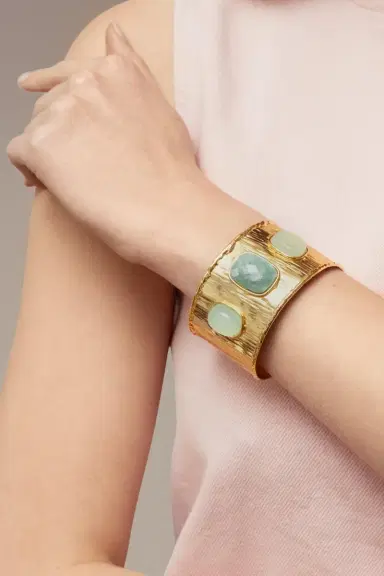 Sylvia Toledano Amazonite Onyx Cuff Bracelet | Thumbnail 2 Sylvia Toledano Amazonite Onyx Cuff Bracelet | Thumbnail 2
