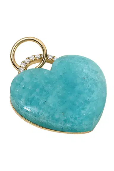 DEVON WOODHILL Amazonite Rock Solid Heart Charm | Thumbnail 5 DEVON WOODHILL Amazonite Rock Solid Heart Charm | Thumbnail 5