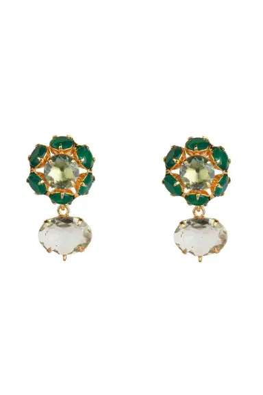 BOUNKIT JEWELRY Amethyst Onyx Green Odessa Earrings | Thumbnail 6 BOUNKIT JEWELRY Amethyst Onyx Green Odessa Earrings | Thumbnail 6