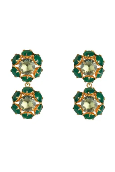 BOUNKIT JEWELRY Amethyst Onyx Green Odessa Earrings | Thumbnail 7 BOUNKIT JEWELRY Amethyst Onyx Green Odessa Earrings | Thumbnail 7