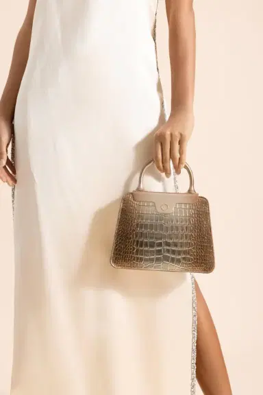 JEFFREY LEVINSON Andie Clutch - Light Sand / Bronze | Thumbnail 4 JEFFREY LEVINSON Andie Clutch - Light Sand / Bronze | Thumbnail 4