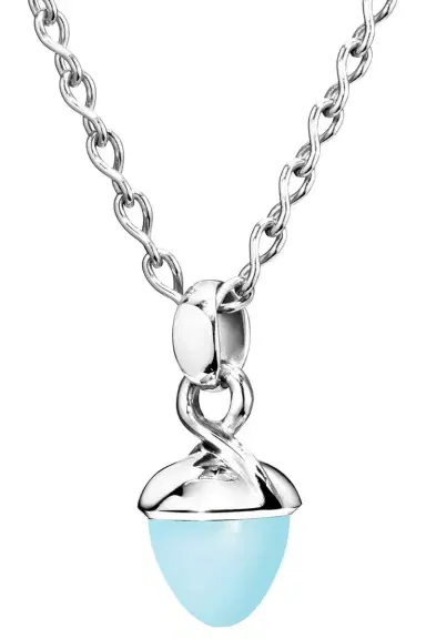 TAMARA COMOLLI Aqua Chalcedony Flamenco Pendant in White Gold | Thumbnail 1 TAMARA COMOLLI Aqua Chalcedony Flamenco Pendant in White Gold | Thumbnail 1