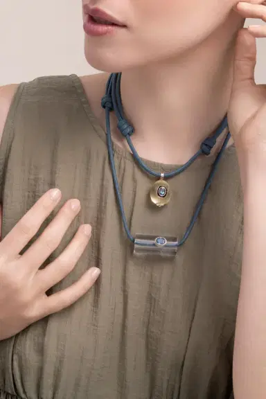 DEZSO BY SARA BELTRÁN Aquamarine Crystal Beaded Necklace | Thumbnail 2 DEZSO BY SARA BELTRÁN Aquamarine Crystal Beaded Necklace | Thumbnail 2