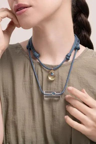 DEZSO BY SARA BELTRÁN Aquamarine Crystal Beaded Necklace | Thumbnail 3 DEZSO BY SARA BELTRÁN Aquamarine Crystal Beaded Necklace | Thumbnail 3