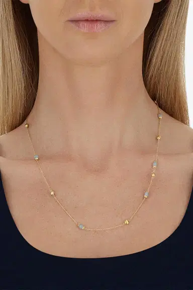 NANIS Aquamarine Diamond Soffio Necklace | Thumbnail 3 NANIS Aquamarine Diamond Soffio Necklace | Thumbnail 3