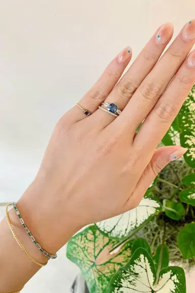 YI COLLECTION Aquamarine Emerald Spring Bracelet | Thumbnail 2 YI COLLECTION Aquamarine Emerald Spring Bracelet | Thumbnail 2