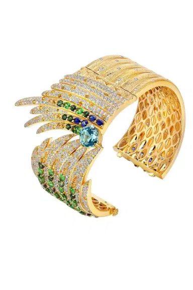 GRAZIELA Aquamarine Pássaro Cuff Bracelet | Thumbnail 1 GRAZIELA Aquamarine Pássaro Cuff Bracelet | Thumbnail 1