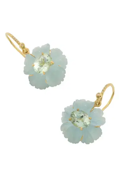 IRENE NEUWIRTH JEWELRY Aquamarine Tourmaline Flower Earrings | Thumbnail 1 IRENE NEUWIRTH JEWELRY Aquamarine Tourmaline Flower Earrings | Thumbnail 1