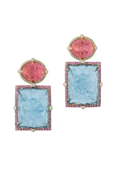 GOSHWARA Aquamarine Tourmaline G-One Earrings | Thumbnail 1 GOSHWARA Aquamarine Tourmaline G-One Earrings | Thumbnail 1