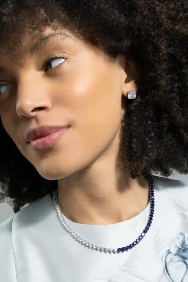 FANTASIA by DESERIO Asscher Stud Earrings | Thumbnail 2 FANTASIA by DESERIO Asscher Stud Earrings | Thumbnail 2