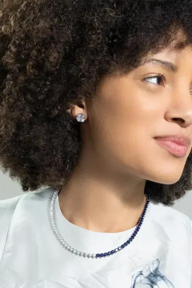 FANTASIA by DESERIO Asscher Stud Earrings | Thumbnail 3 FANTASIA by DESERIO Asscher Stud Earrings | Thumbnail 3
