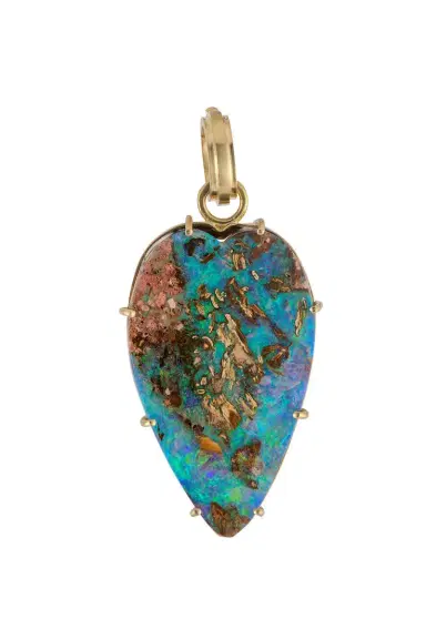 Sylva & Cie Australian Opal Heart Pendant Pendant | Thumbnail 1 Sylva & Cie Australian Opal Heart Pendant Pendant | Thumbnail 1
