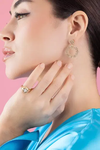 Suzanne Kalan Baguette Diamond Round Drop Earrings | Thumbnail 2 Suzanne Kalan Baguette Diamond Round Drop Earrings | Thumbnail 2